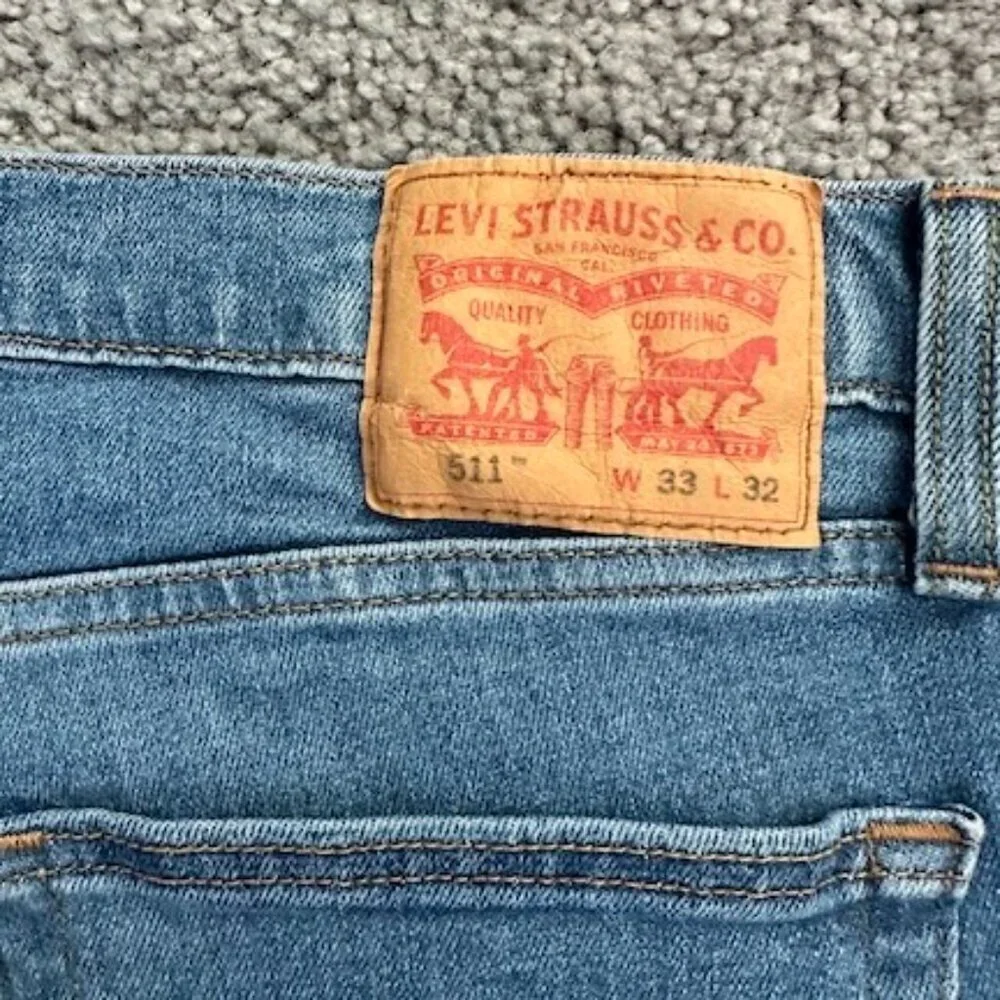 Levi's 511 Patchwork Jeans Professionally Crafted 33 x 32 - Classic 80s Skater
